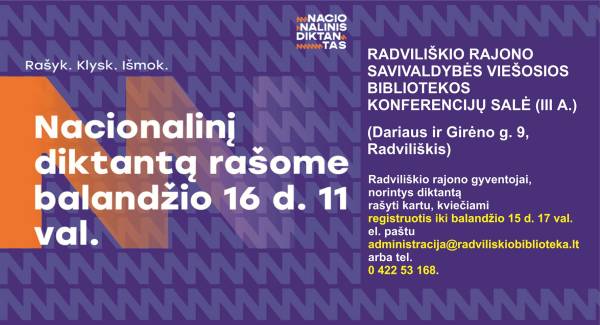 NACIONALINIS DIKTANTAS Rašyk. Klysk. Išmok.