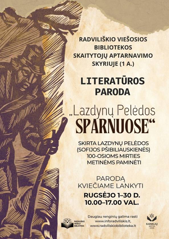  Literatūros paroda    „Lazdynų Pelėdos sparnuose“