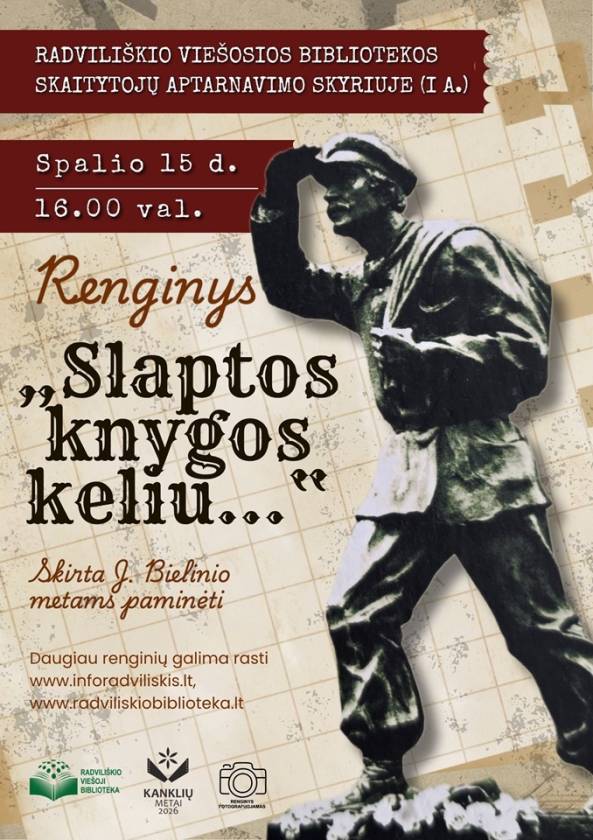 Renginys „Slaptos knygos keliu...“, skirta J. Bielinio metams paminėti