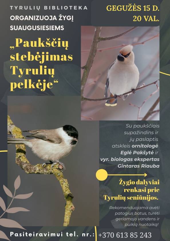 Keitėsi data! Paukščių stebėjimas Tyrulių pelkėje